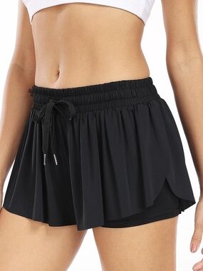 Black Women's Athletic Skort Shorts - Brand